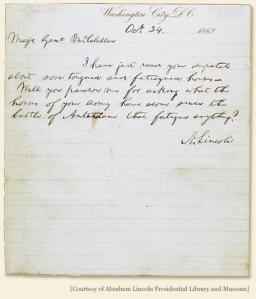 Lincoln's note